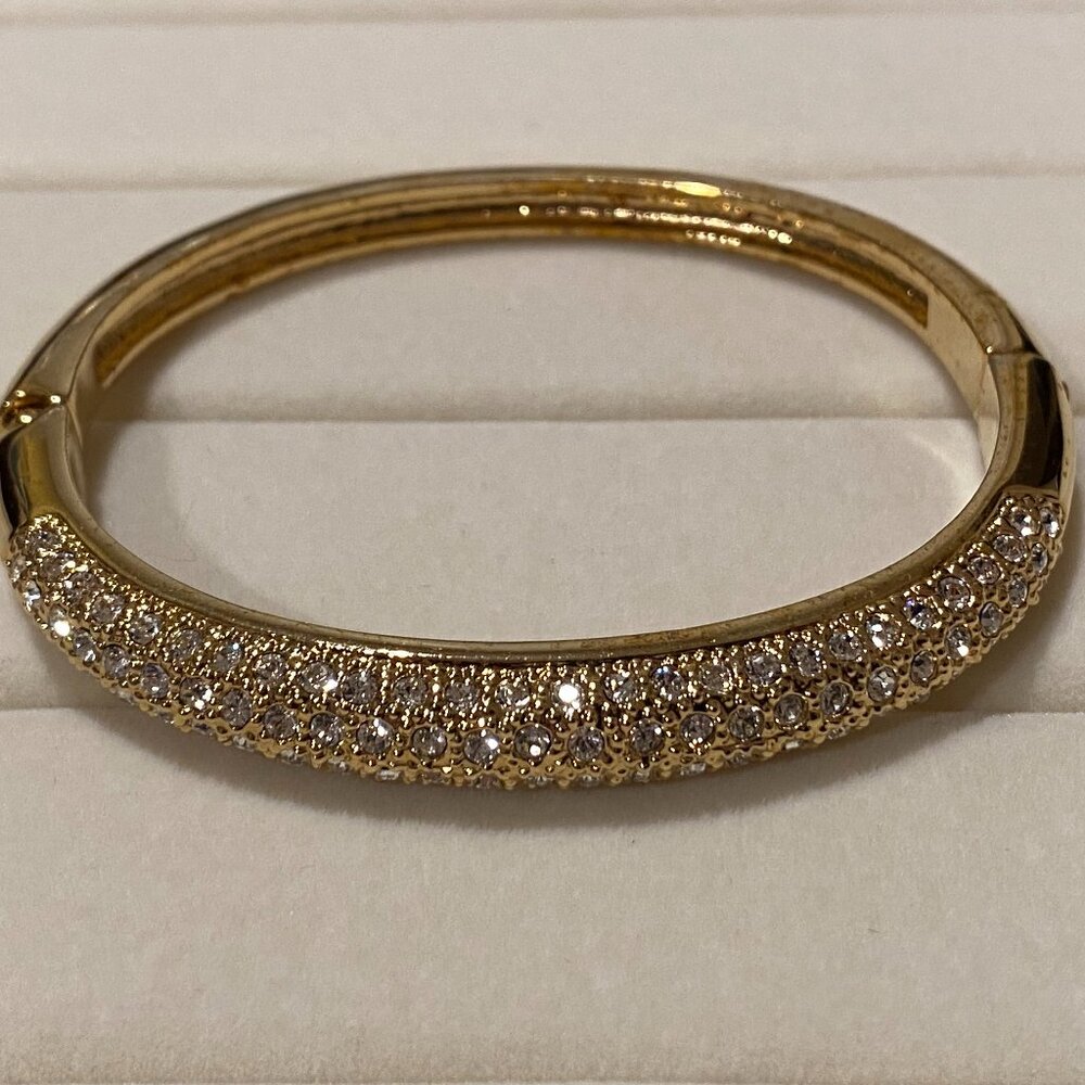 Gold pave hinge bracelet - GOOD CONDITION